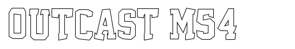 Outcast M54 font preview